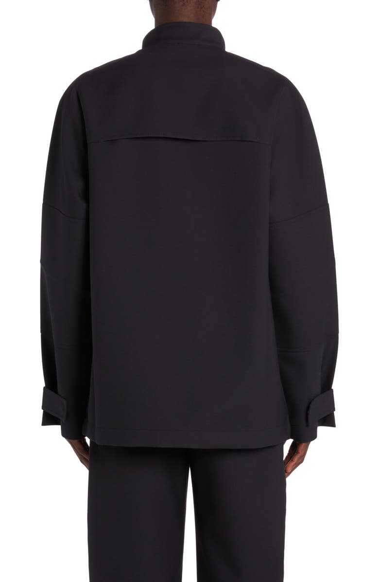 Bottega Veneta Bonded Wool Flannel & Cotton Tech Jacket, Alternate, color, 