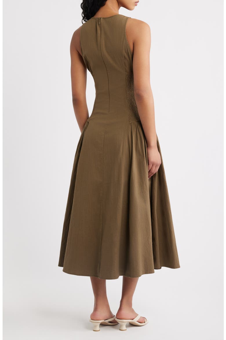 Laguna Button Down Sleeveless Maxi Dress, Alternate, color, MILITARY