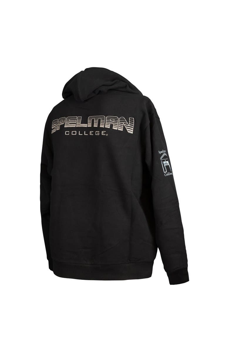 FISLL Men's FISLL  Black Spelman College Jaguars Puff Print Sliced Pullover Hoodie, Alternate, color, Black
