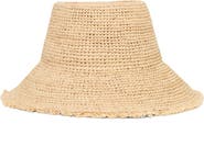 LSPACE Paco Embellished Paper Raffia Bucket Hat
