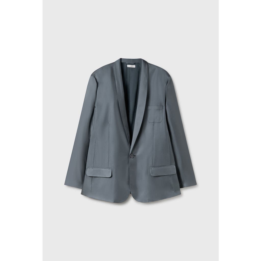 Silk Laundry Twill Miami Blazer Slate In Slate