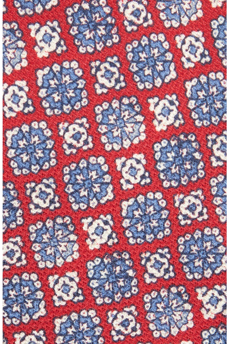 Geometric Silk Tie, Alternate, color, RED