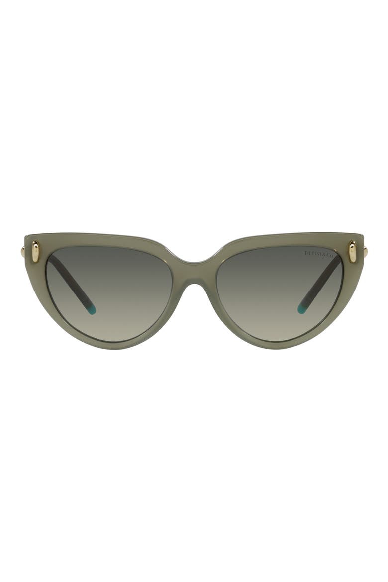 54mm Gradient Cat Eye Sunglasses, Main, color, OPAL GREEN