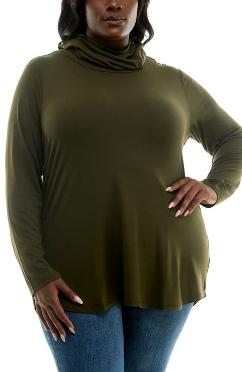 Long Sleeve Curved Tunic (Plus)