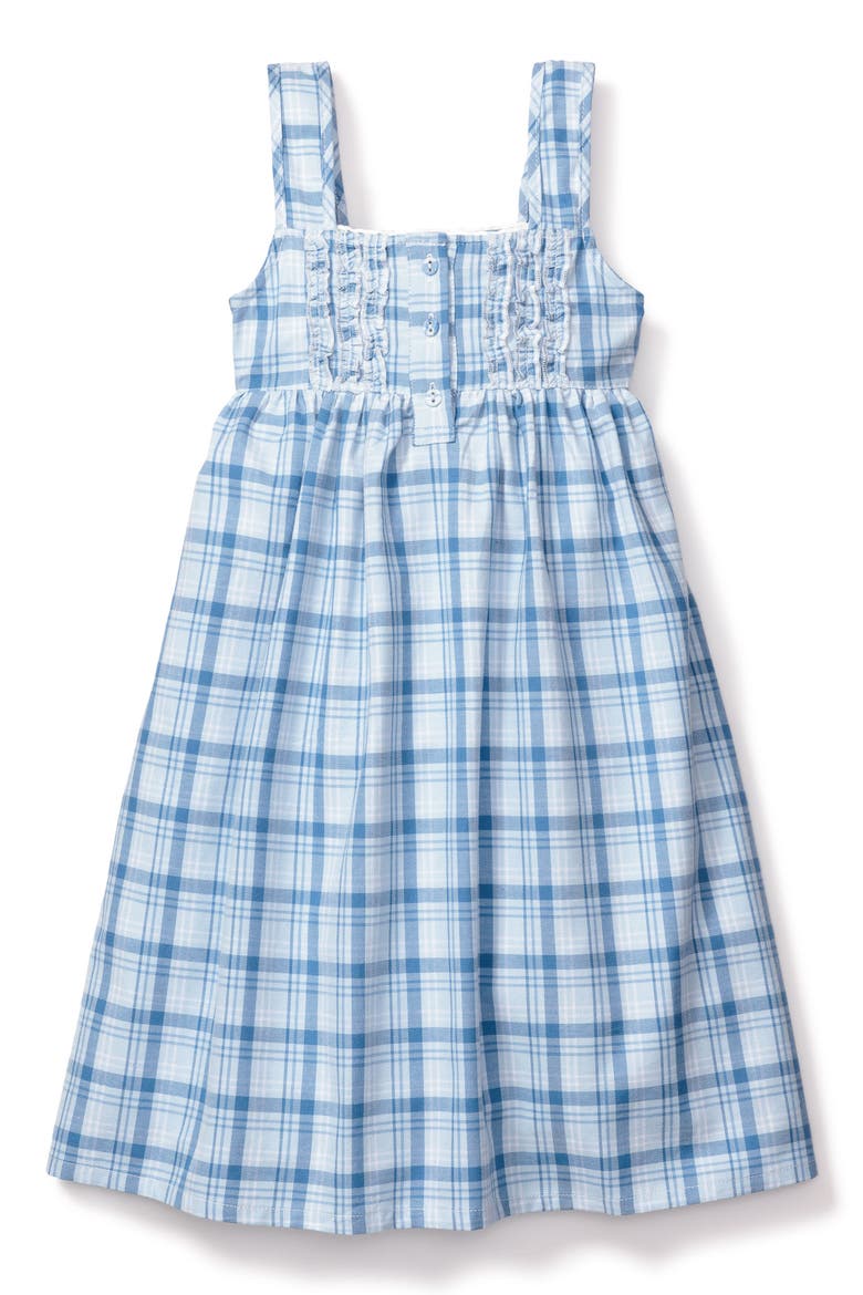 Kids' Seafarer Plaid Flannel Nightgown, Main, color, BLUE