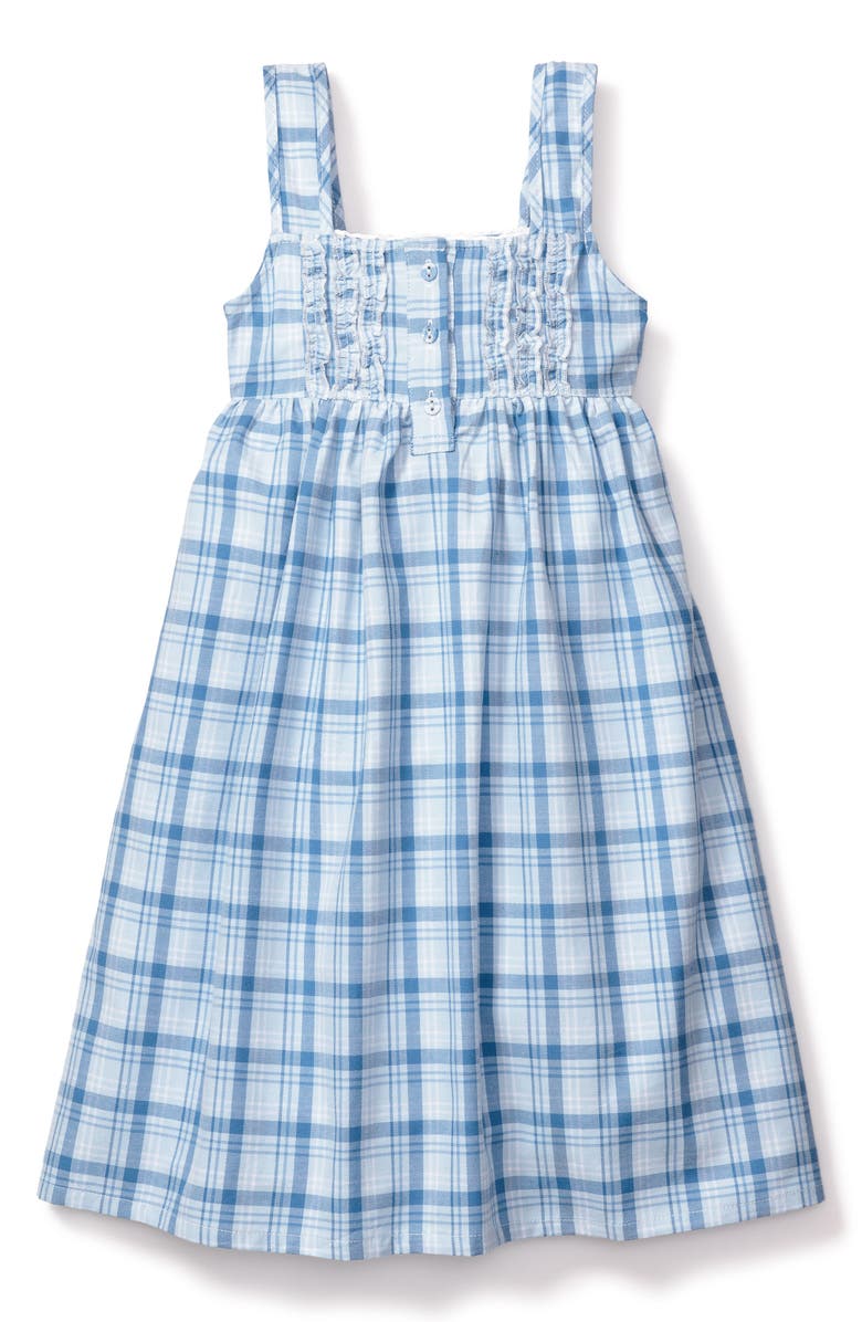 Petite Plume Kids' Seafarer Plaid Flannel Nightgown, Main, color, 