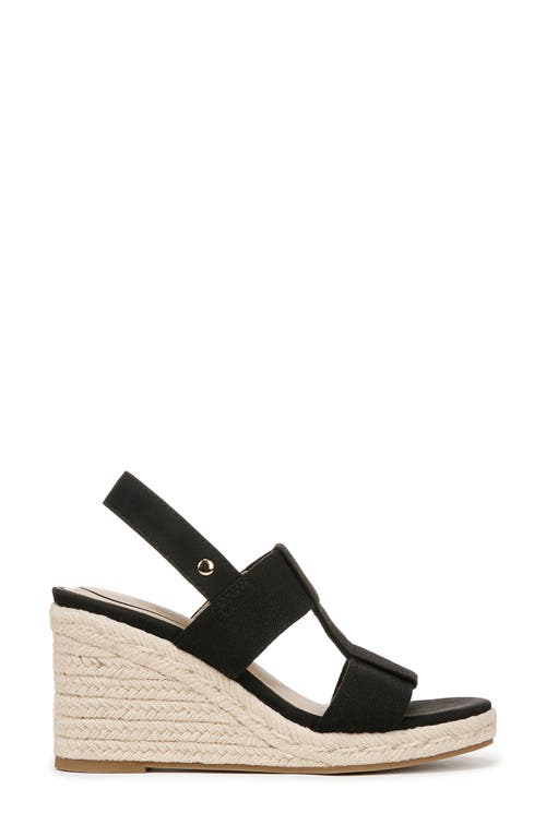 Lifestride Tallulah Espadrille Slingback Platform Wedge Sandal In Black