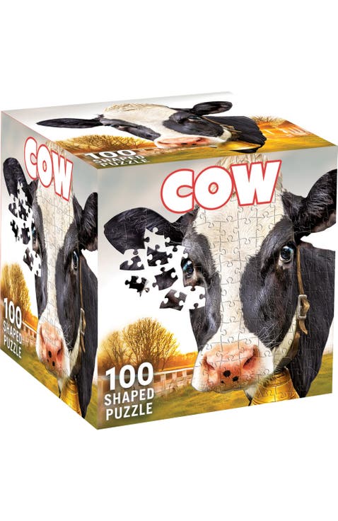 Cow 100 Piece Shaped Jigsaw Puzzle