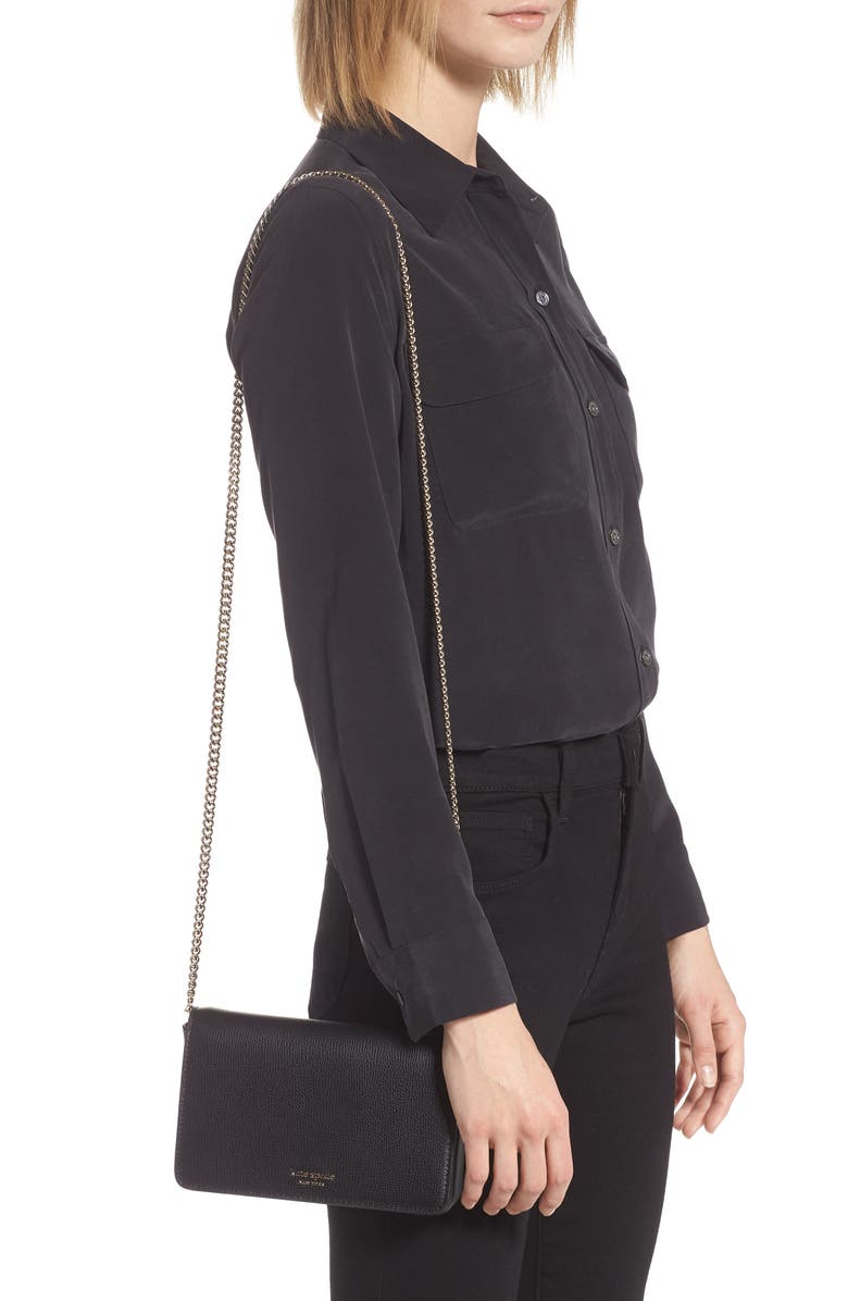 Kate Spade New York sylvia leather wallet on a chain, Alternate, color, 