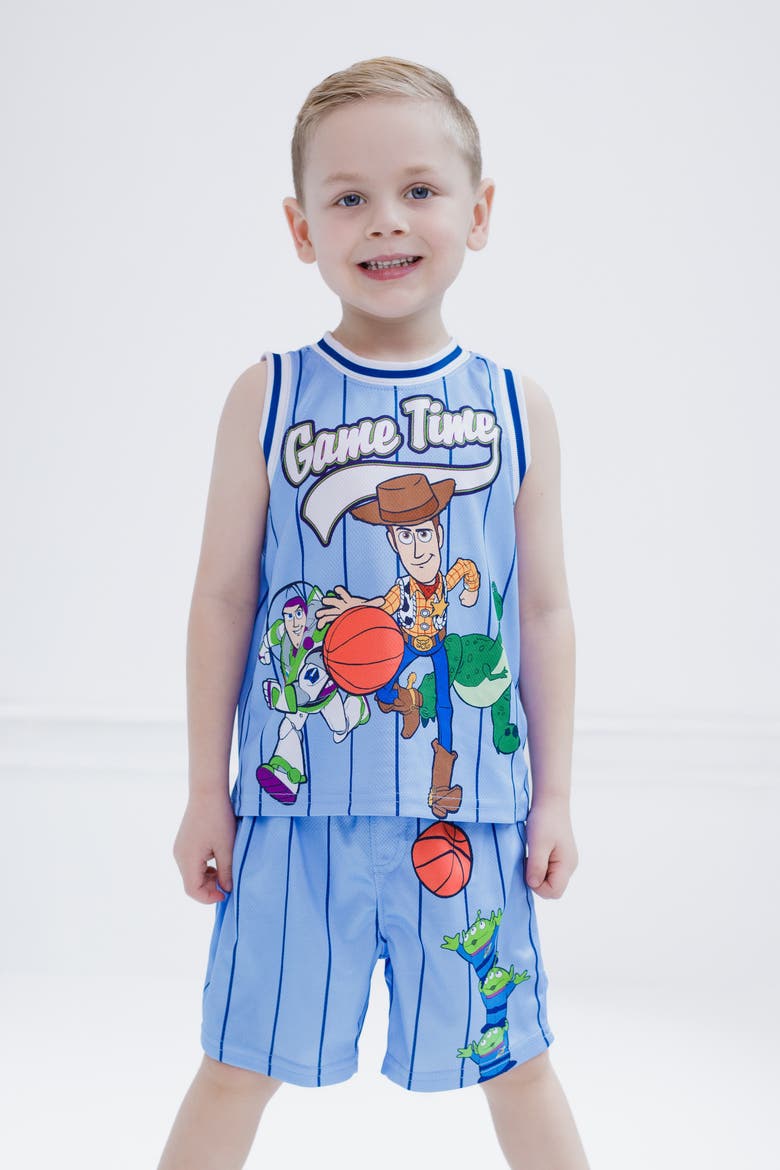 Toy Story 2-Piece Basketball Jersey and Shorts Set, Alternate, color, Toy Story Light Blue