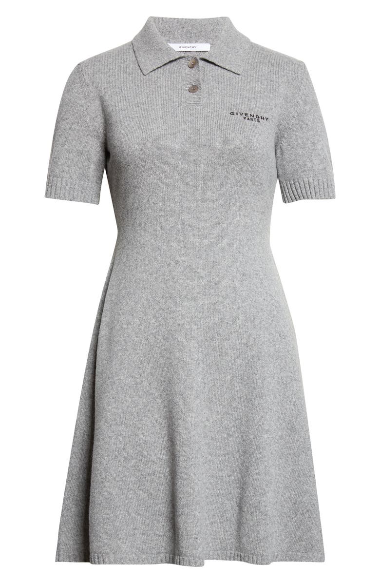 Givenchy Wool & Cashmere Polo Minidress, Main, color, Light Grey