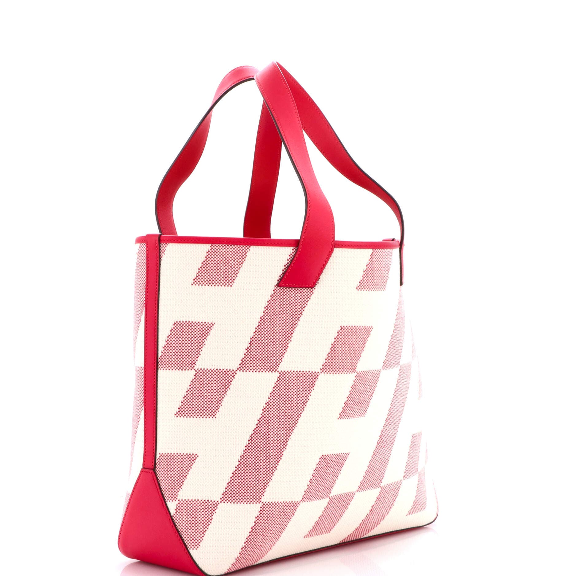 Pre-Owned Hermes Cabas H en Biais Tote Canvas with Leather 40, Alternate, color, Framboise