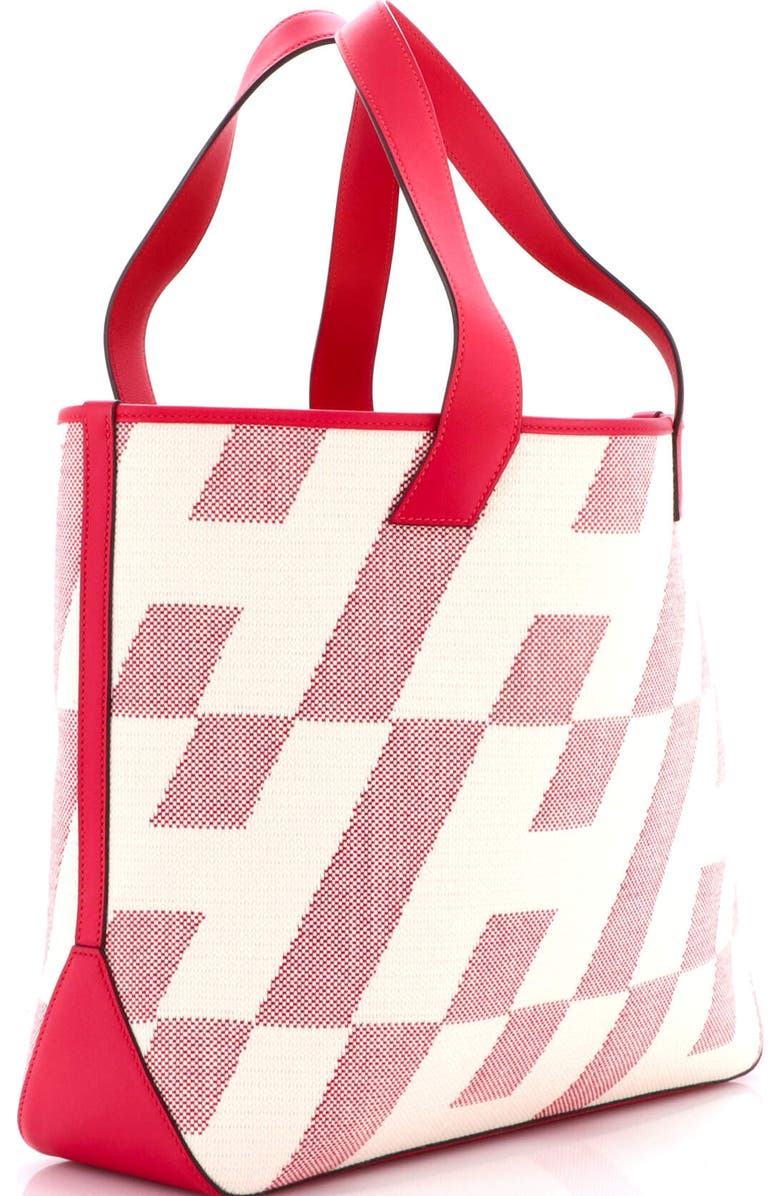 Pre-Owned Hermes Cabas H en Biais Tote Canvas with Leather 40, Alternate, color, Framboise