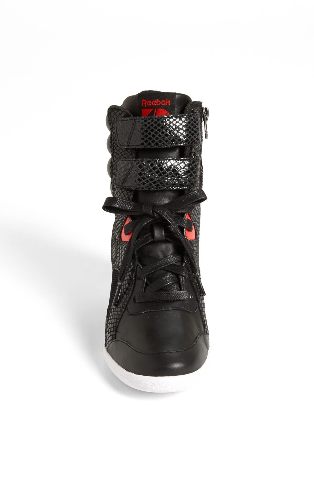 'Wedge A. Keys' Sneaker, Alternate, color, BLACK/ TECHY RED