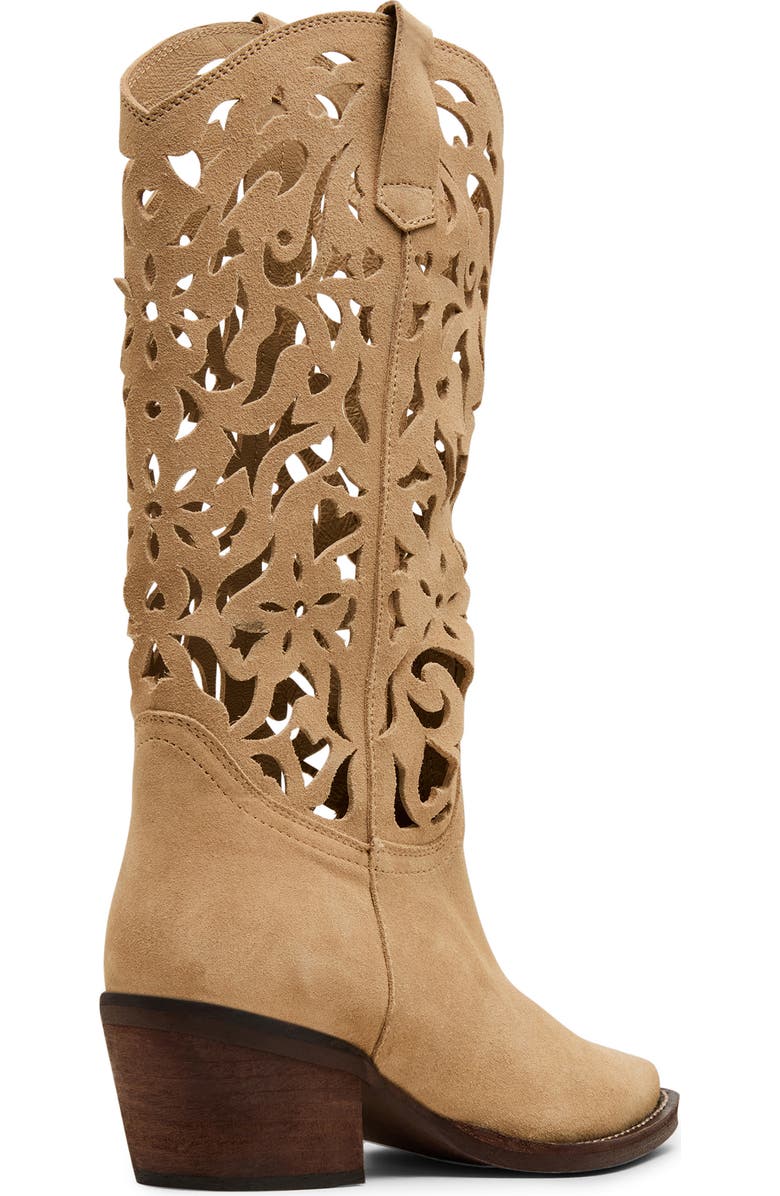 Steve Madden Albany Cutout Western Boot, Alternate, color, Taupe Suede