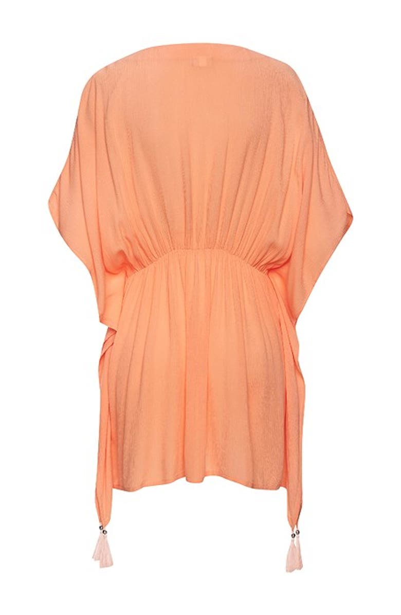 LASCANA Tassel Detail V-Neck Cover Up, Alternate, color, Papaya