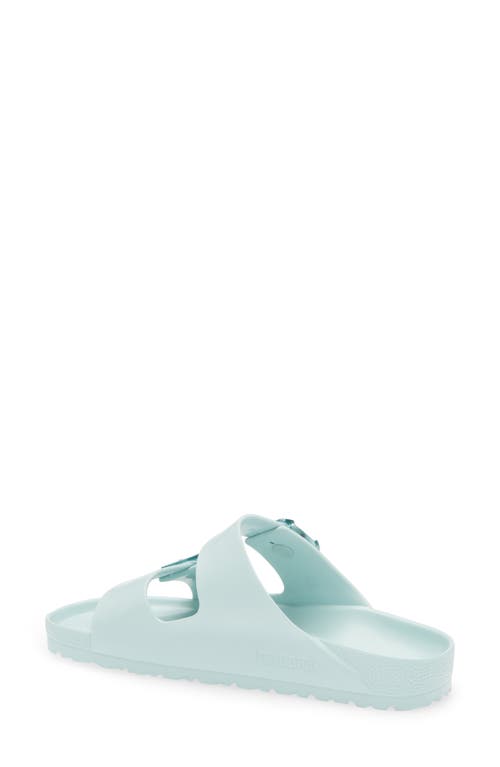 Shop Birkenstock Arizona Stealth Buckle Eva Slide Sandal In Surf Green