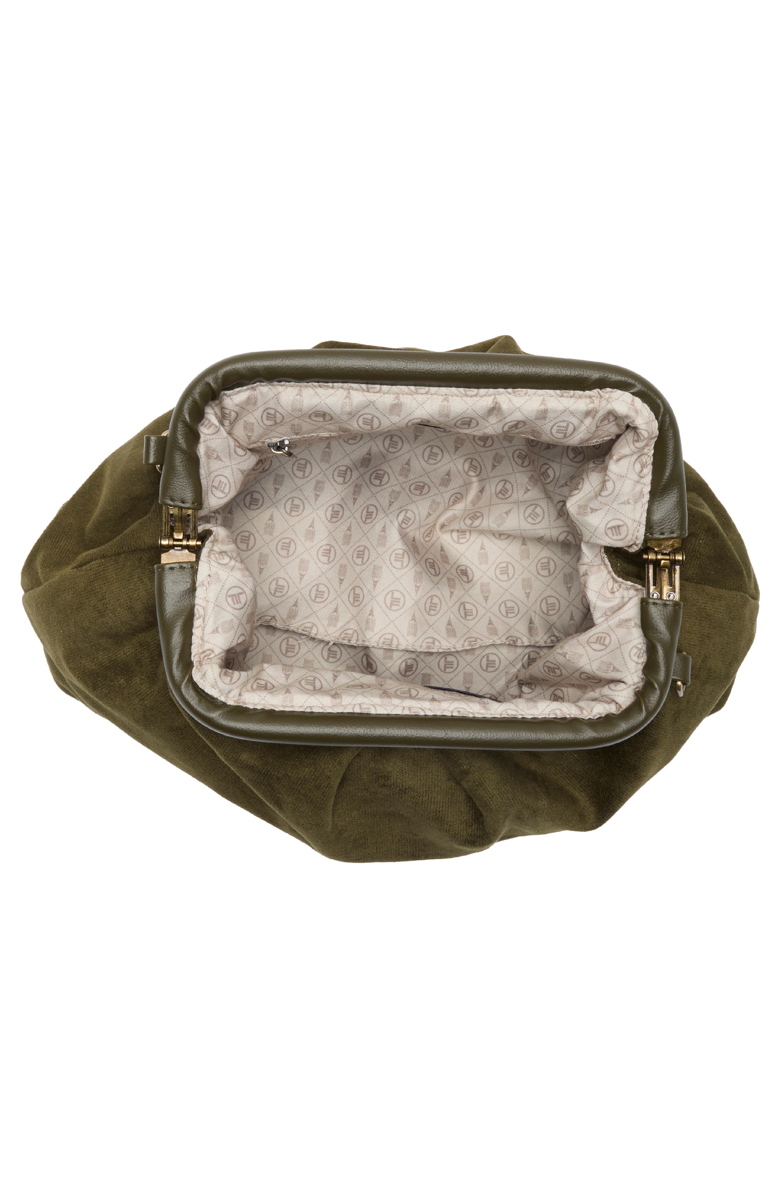 Faux Suede Clutch, Alternate, color, OLIVE