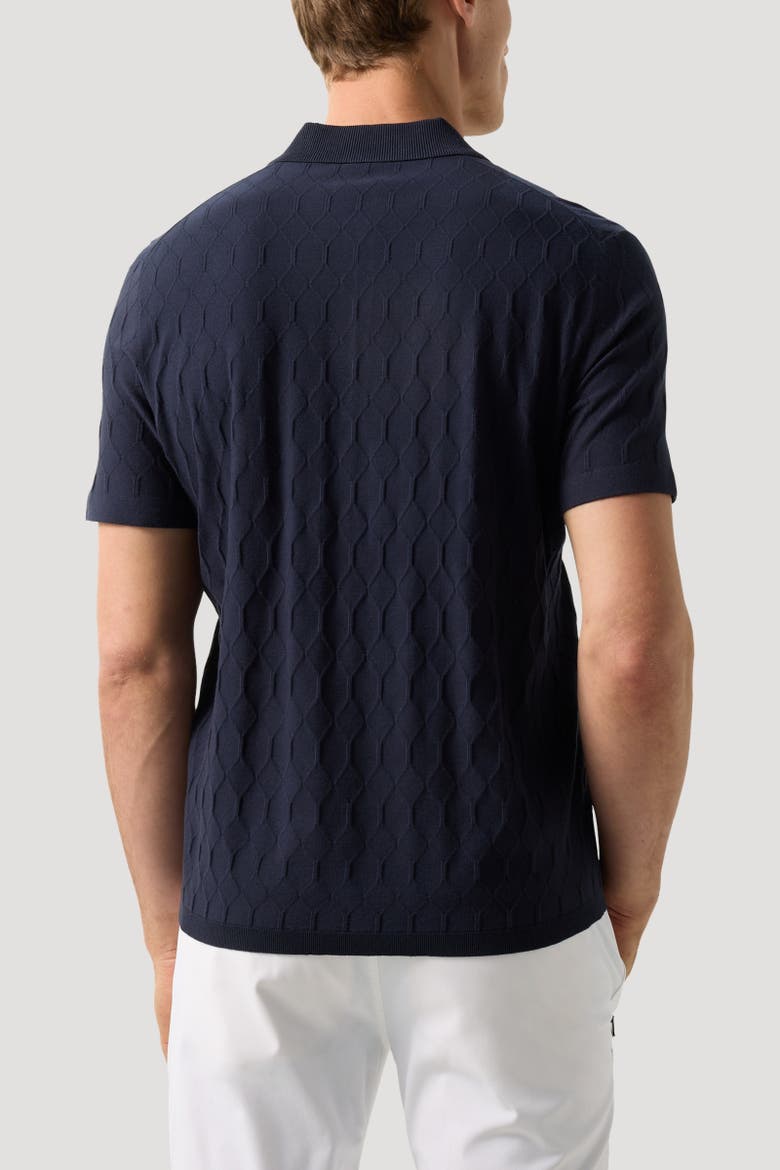 Maxim Knitted Polo Shirt, Alternate, color, Navy blue