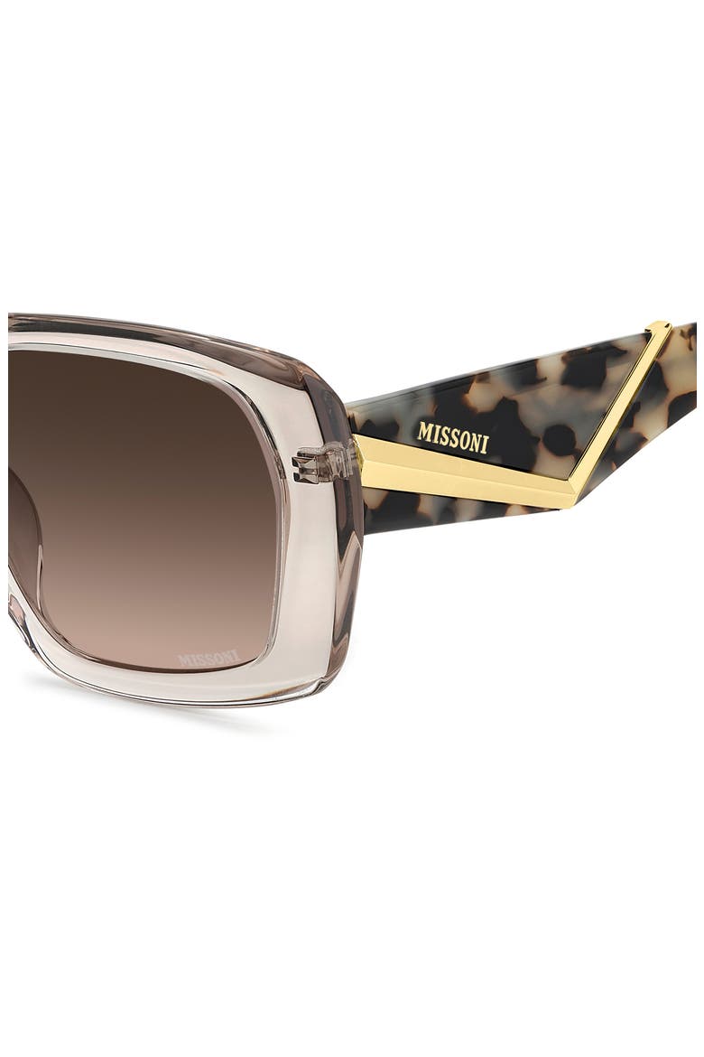 55mm Gradient Rectangular Sunglasses, Alternate, color, CHAMPAGNE/ BROWN SF