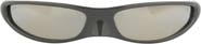 Balenciaga 76mm Mirrored Shield Wrap Sunglasses