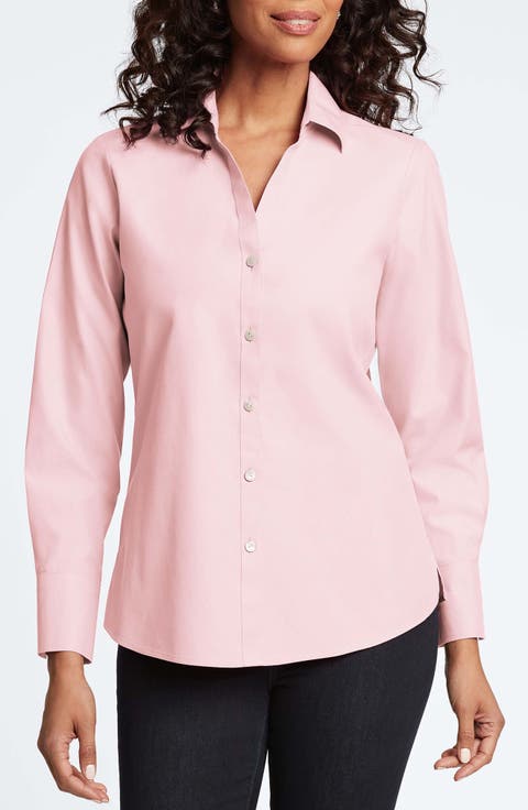 Mary Non-Iron Cotton Oxford Button-Up Shirt