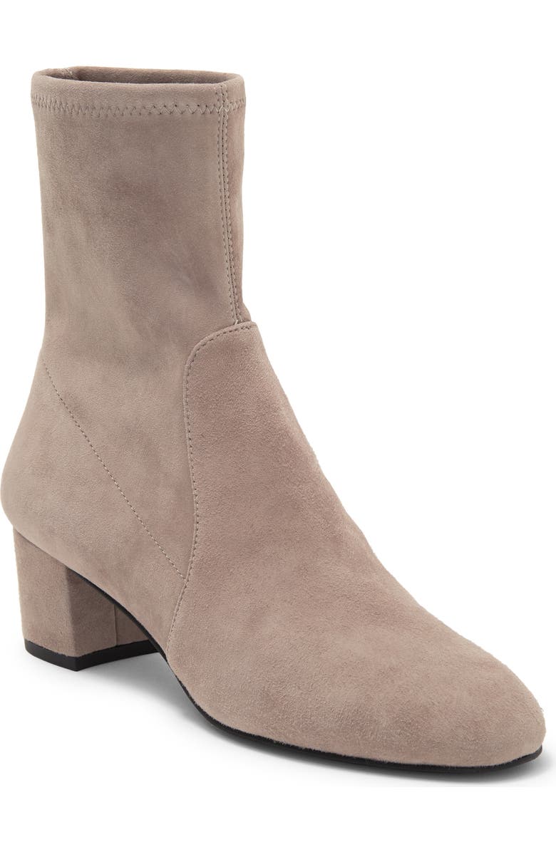 Stuart Weitzman Sofia Stretch Bootie, Main, color, Topo Suede
