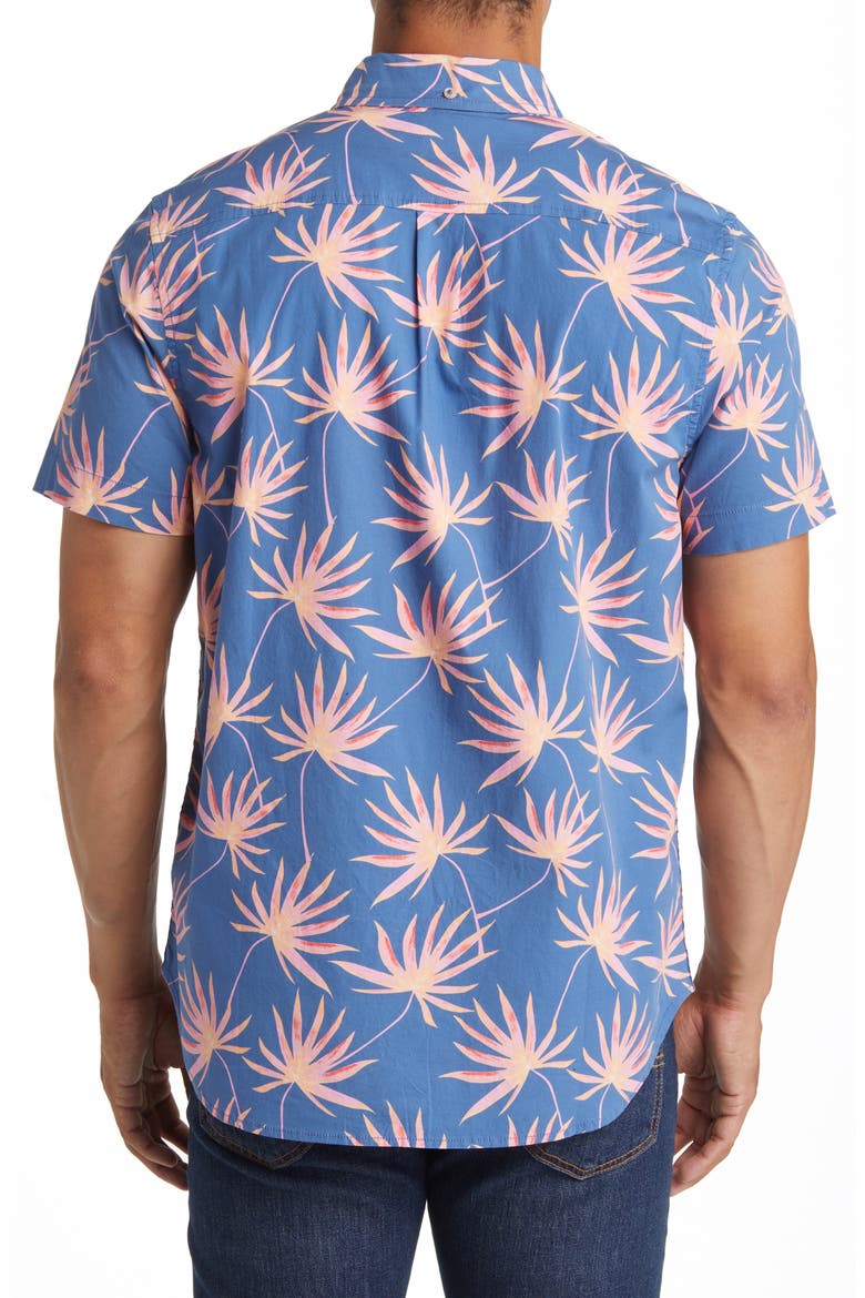 Friday Stripe Stretch Button-Down Shirt, Alternate, color, THE BIRDS OF PARDISE