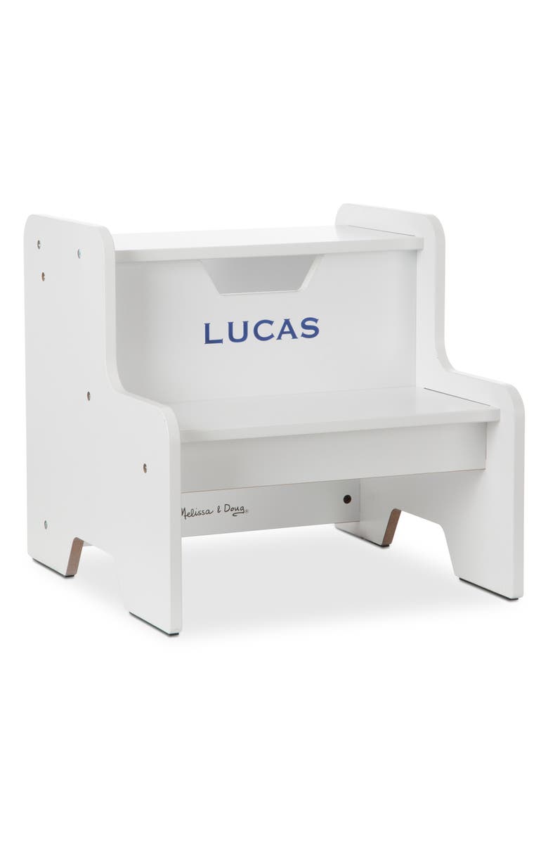 Melissa & Doug Wooden Step Stool, Alternate, color, White
