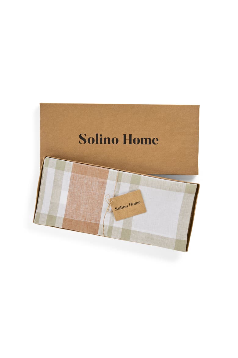 Linen Table Runner - Fall Harvest Plaid, Alternate, color, Fall Harvest