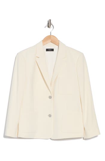 THEORY THEORY SHRUNKEN SINGLE BREASTED BLAZER 