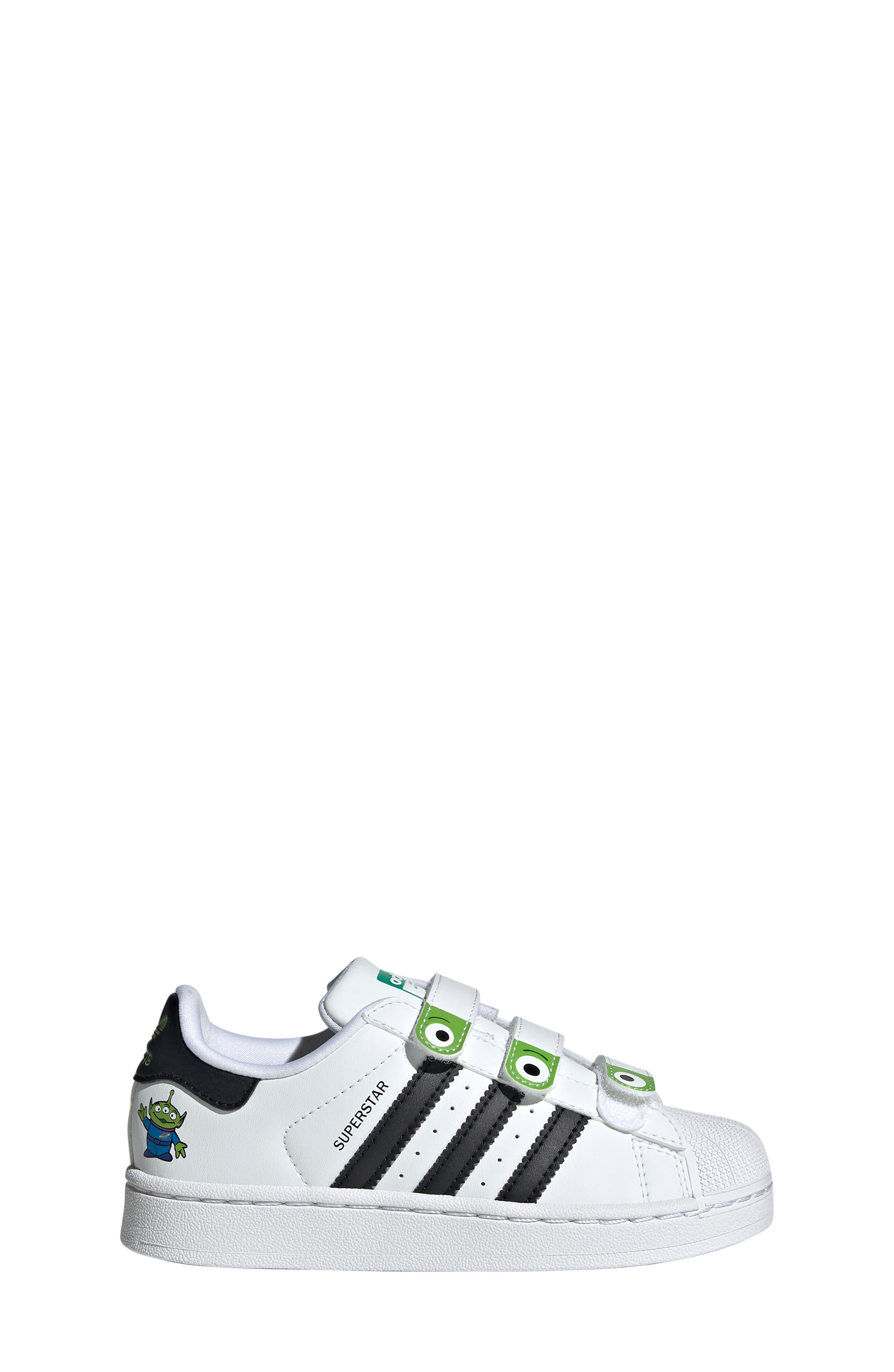 adidas Kids' Superstar II Sneaker, Alternate, color, White/ Black/ Solar Green