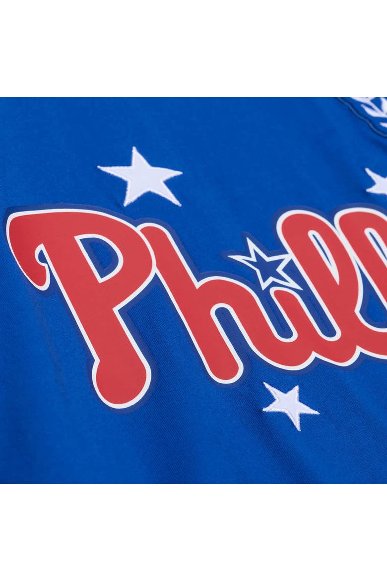 Women's Mitchell & Ness Royal Philadelphia Phillies Pep Rally Cropped Boxy T-Shirt, Alternate, color, Royal