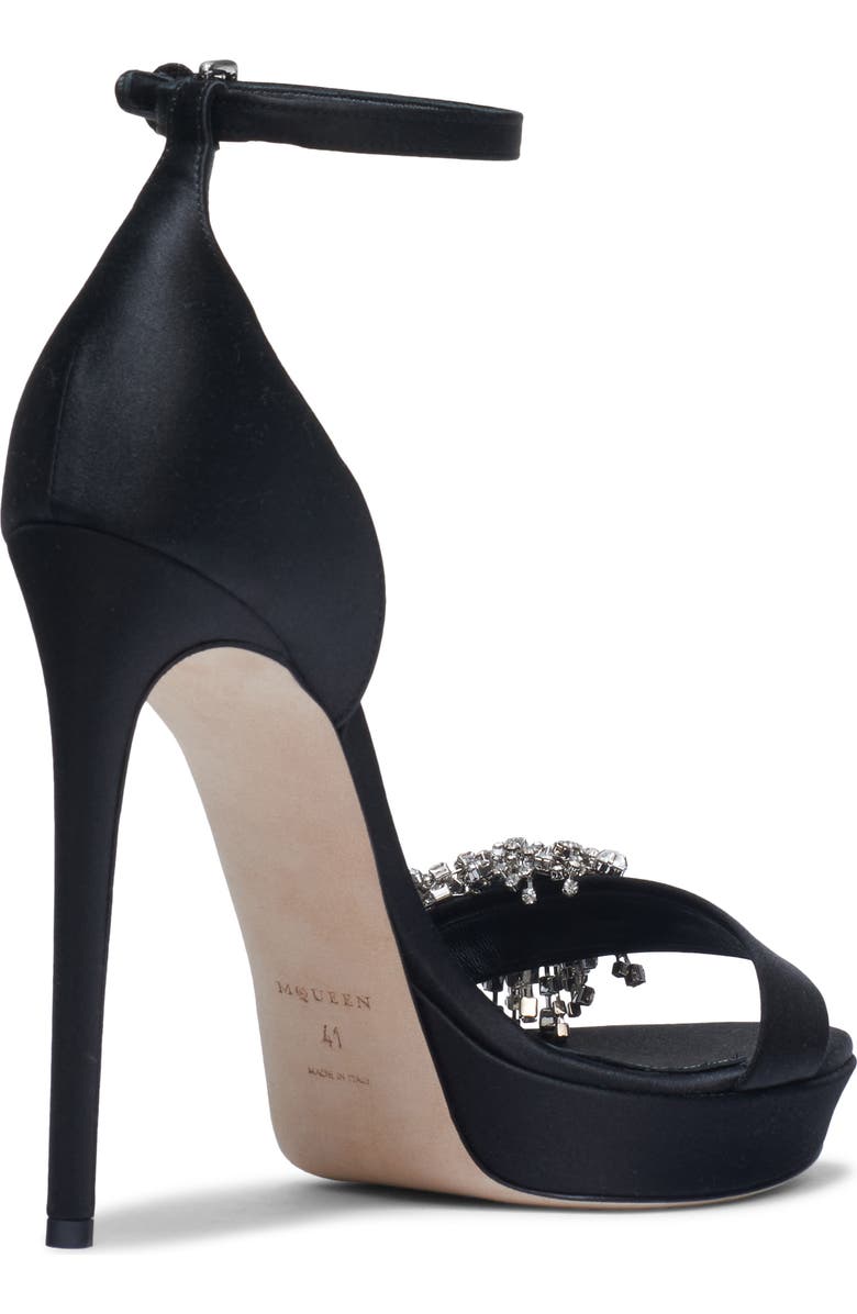 McQueen Jewel Platform Sandal, Alternate, color, Black