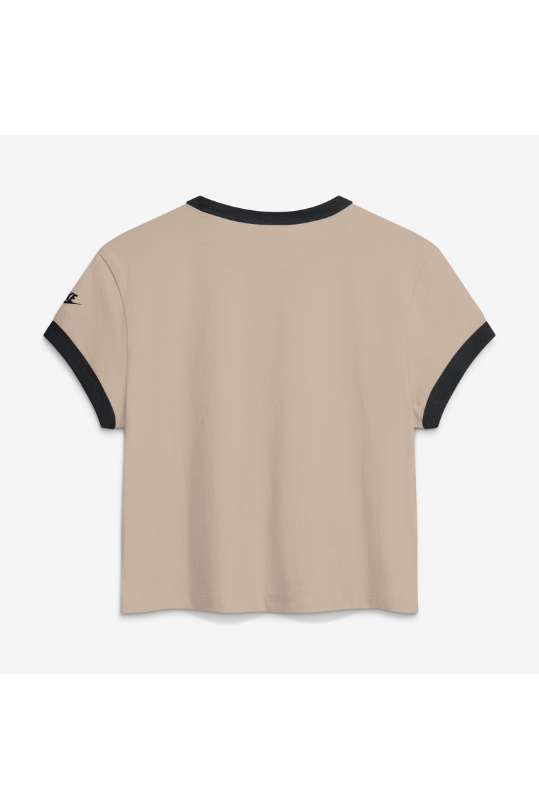 Women's Nike Cream Las Vegas Raiders Rewind Ringer Mod Cropped T-Shirt, Alternate, color, Cream