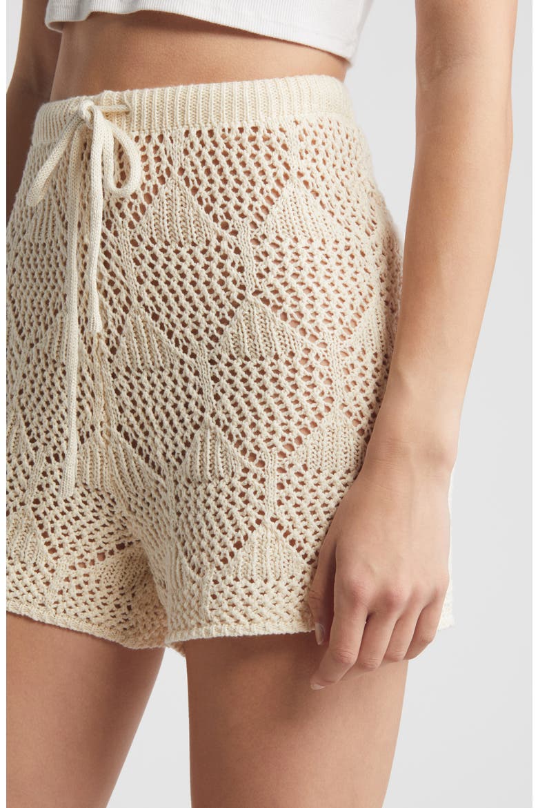 Island Hopper Crochet Shorts, Alternate, color, NATURAL