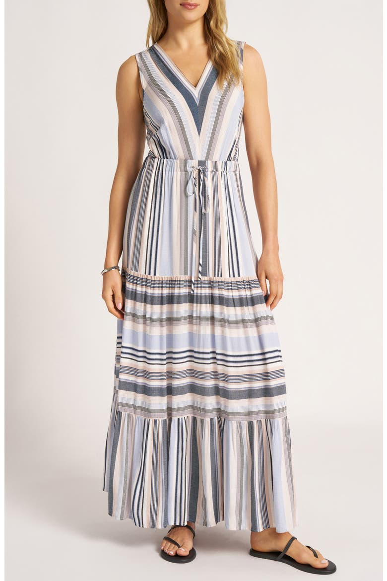 Stav Cutout Maxi Sundress, Main, color, NAVY-WHITE