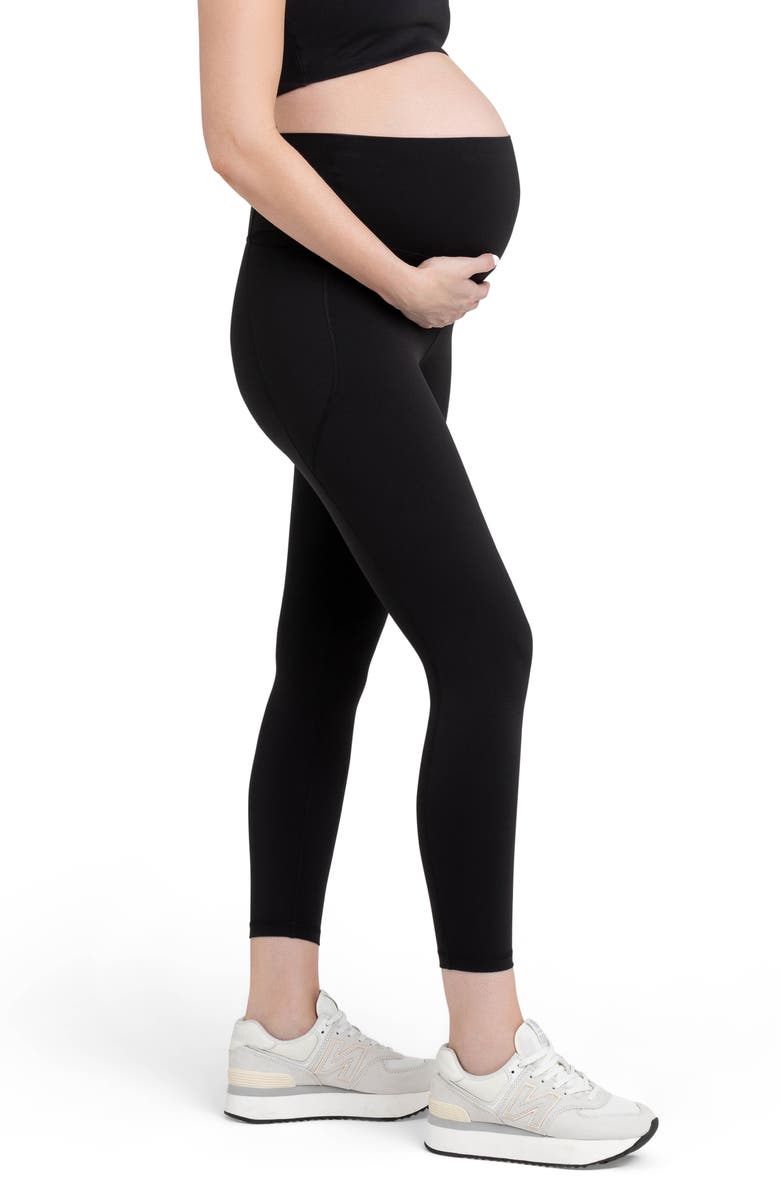 Ripe Maternity Tempo Stretch Nylon Crop Maternity Leggings, Alternate, color, 