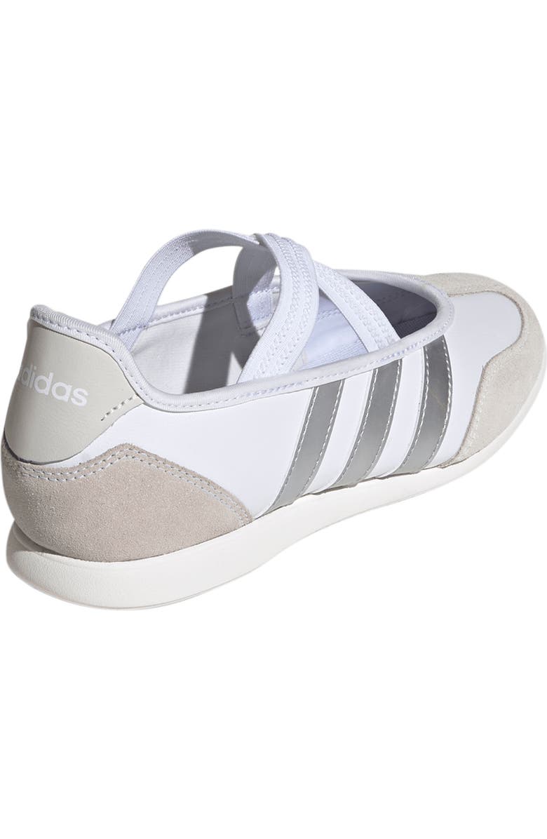 adidas Barreda Mary Jane Flat, Alternate, color, White/ Silver Met./ Off White