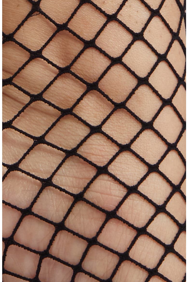 Butterfly Fishnet Socks, Alternate, color, WHITE