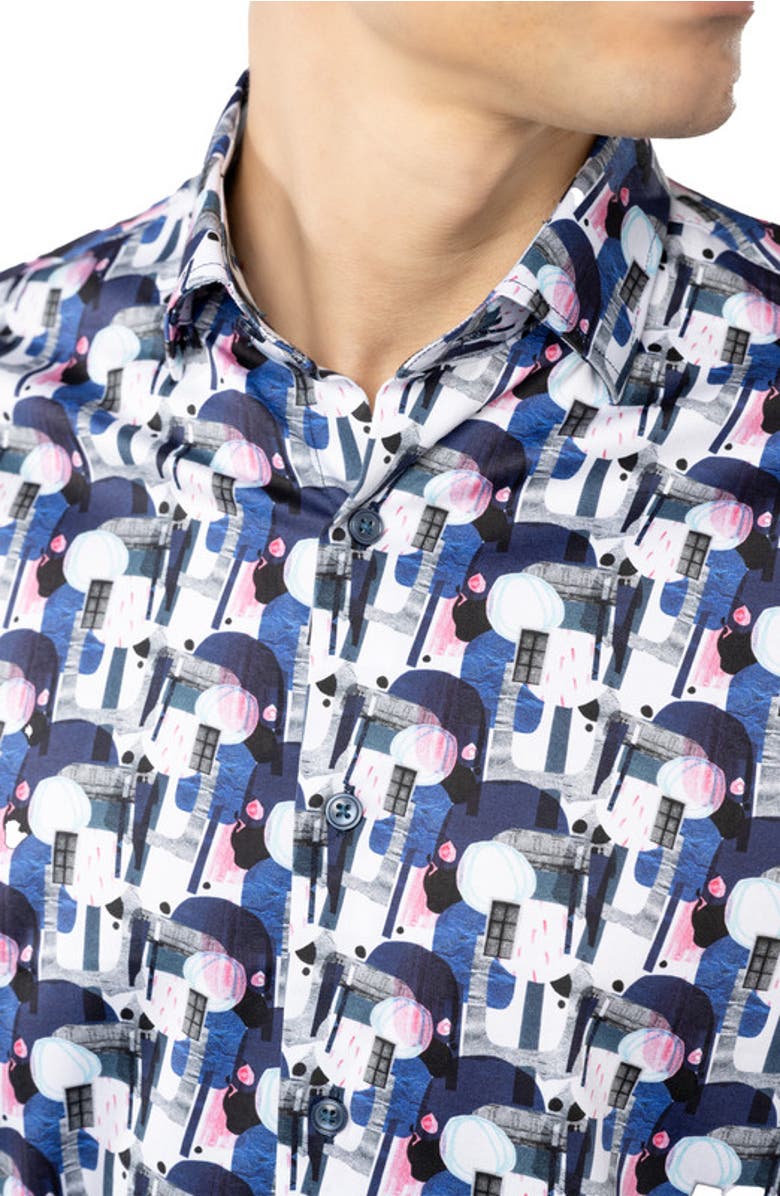 Luchiano Visconti Multi Shapes Shirt, Alternate, color, Multi