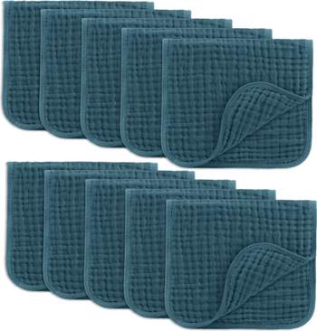 Pack De 5 Paños De Babeo Motherhood Classics - 100% Algodón Puro, Tamaño 70x80 Cm | Para Bebés Y Padres