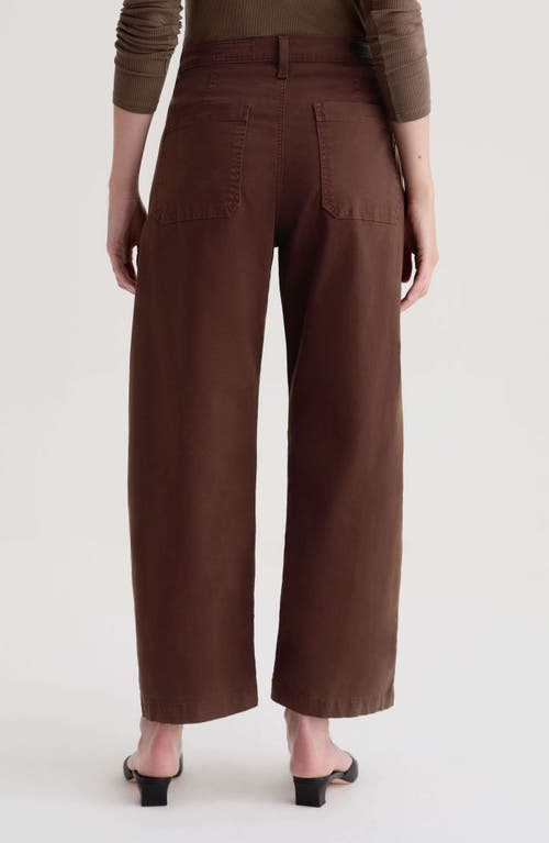 Ag Fiona Ankle Barrel Leg Chinos In Brown