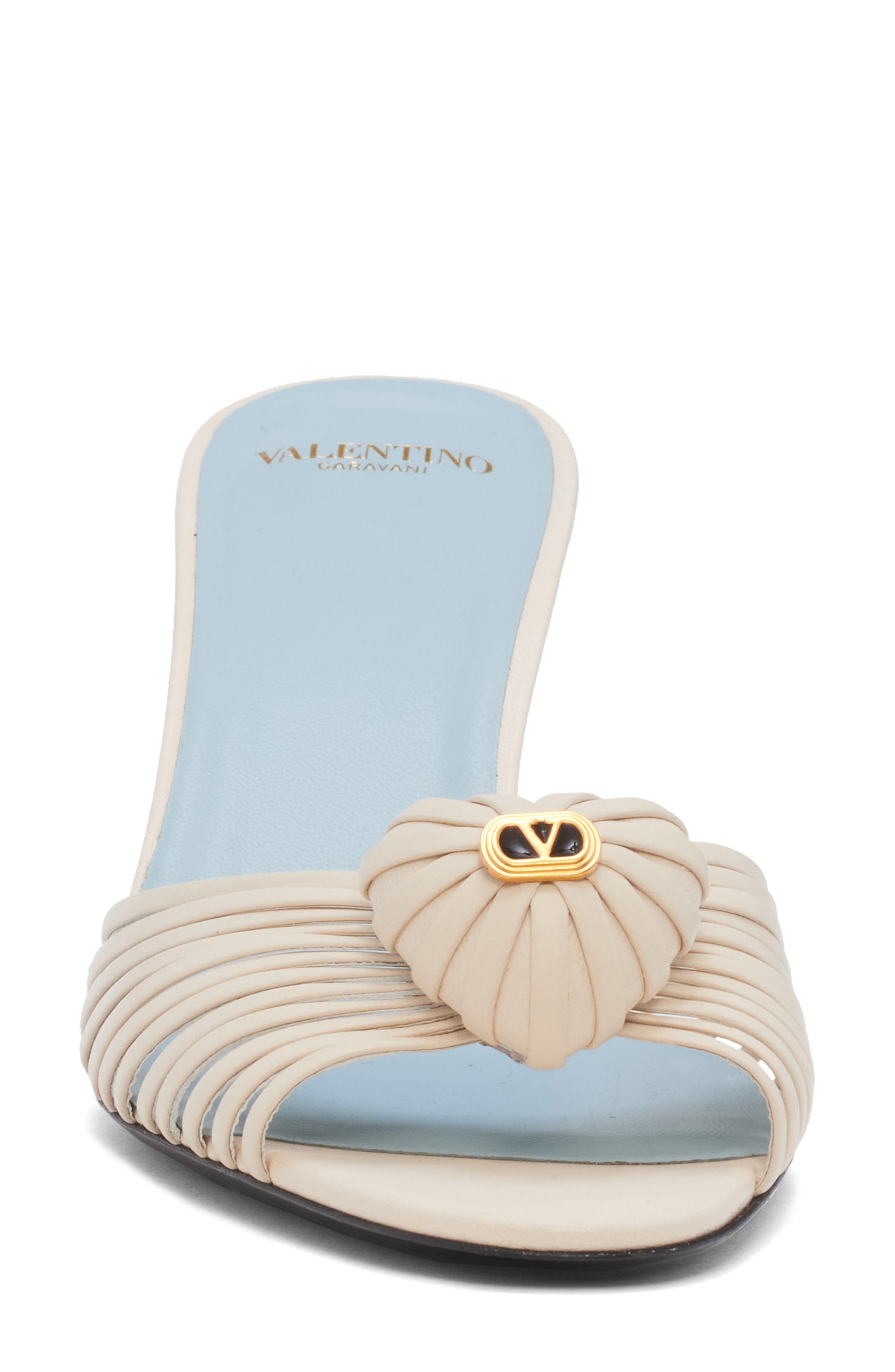 Valentino Garavani Royal Slide Sandal, Alternate, color, Butter White