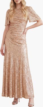 Needle & Thread Valentina Round Neck Maxi Dress