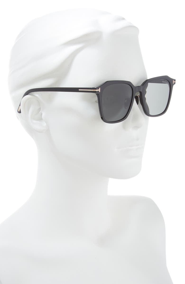 TOM FORD 54mm Geometric Sunglasses, Alternate, color, 