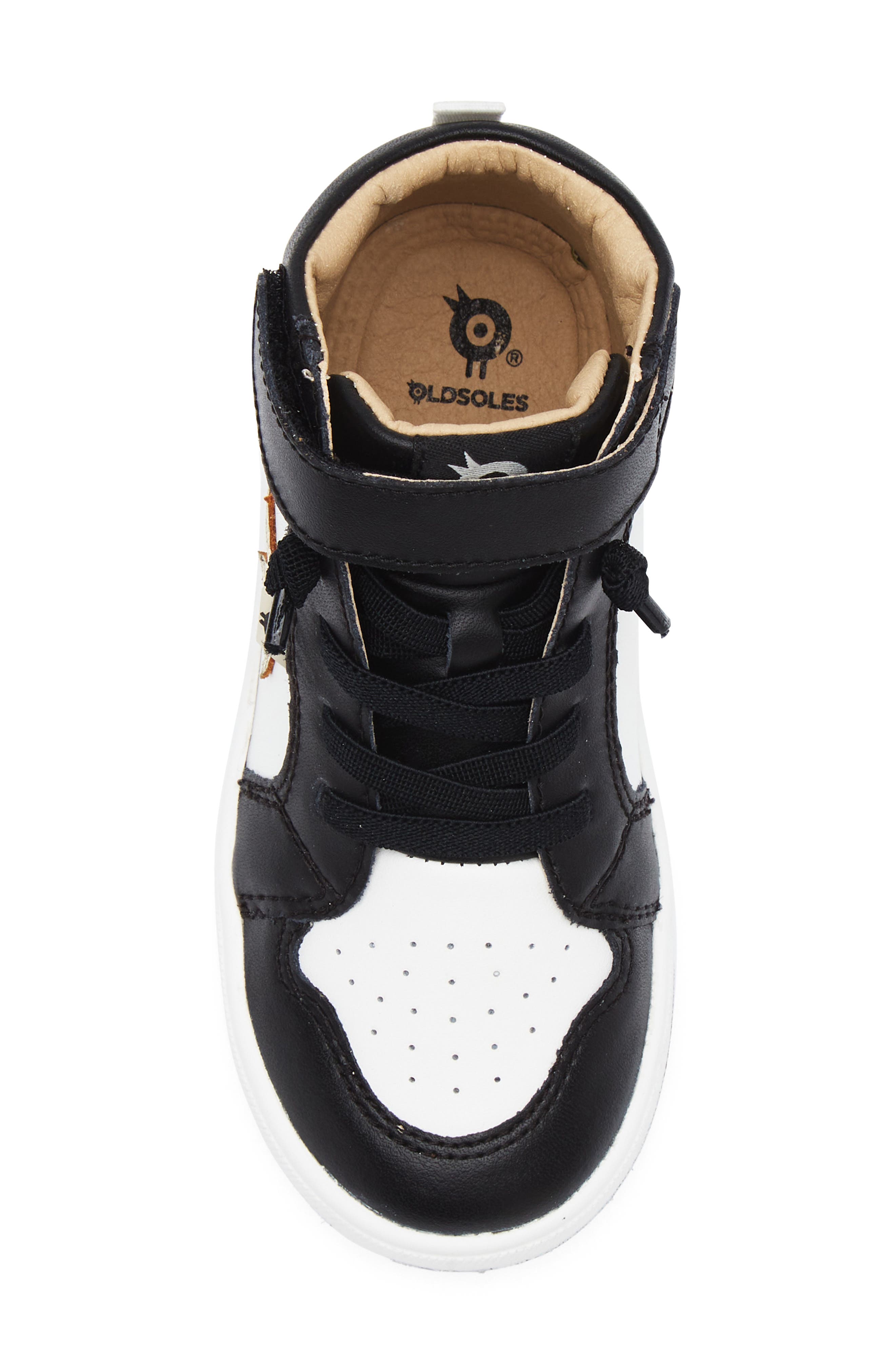 OLD SOLES Kids' Team Star Sneaker, Alternate, color, Black / Snow / Gold