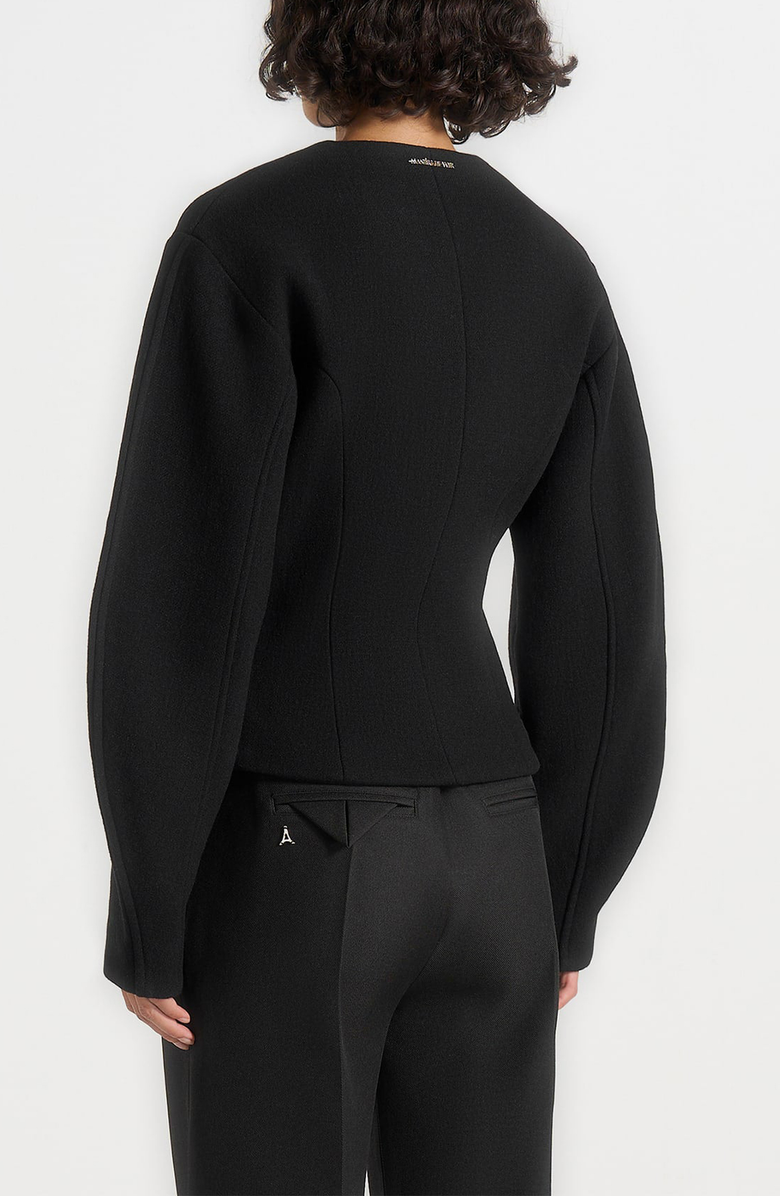 Manière De Voir Aya Wool Hourglass Jacket, Alternate, color, Black
