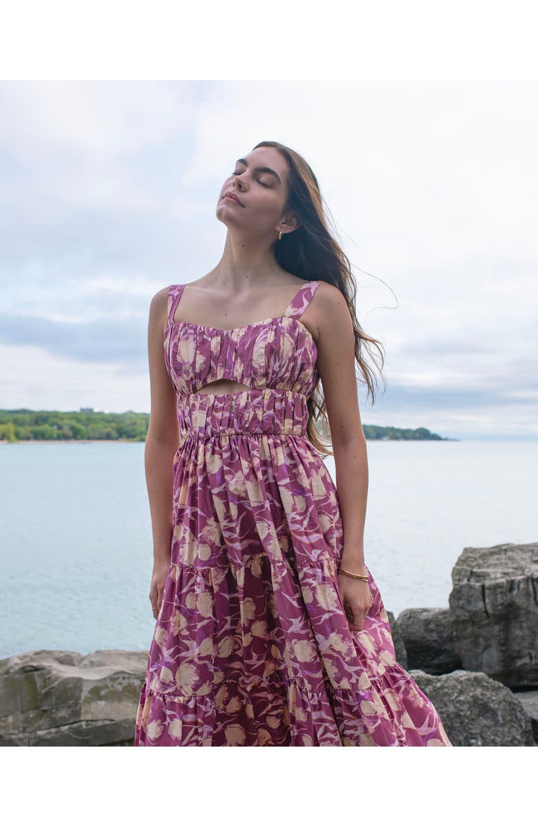 Vasiliki Vera Orchid Rush Cotton Dress, Alternate, color, Orchid