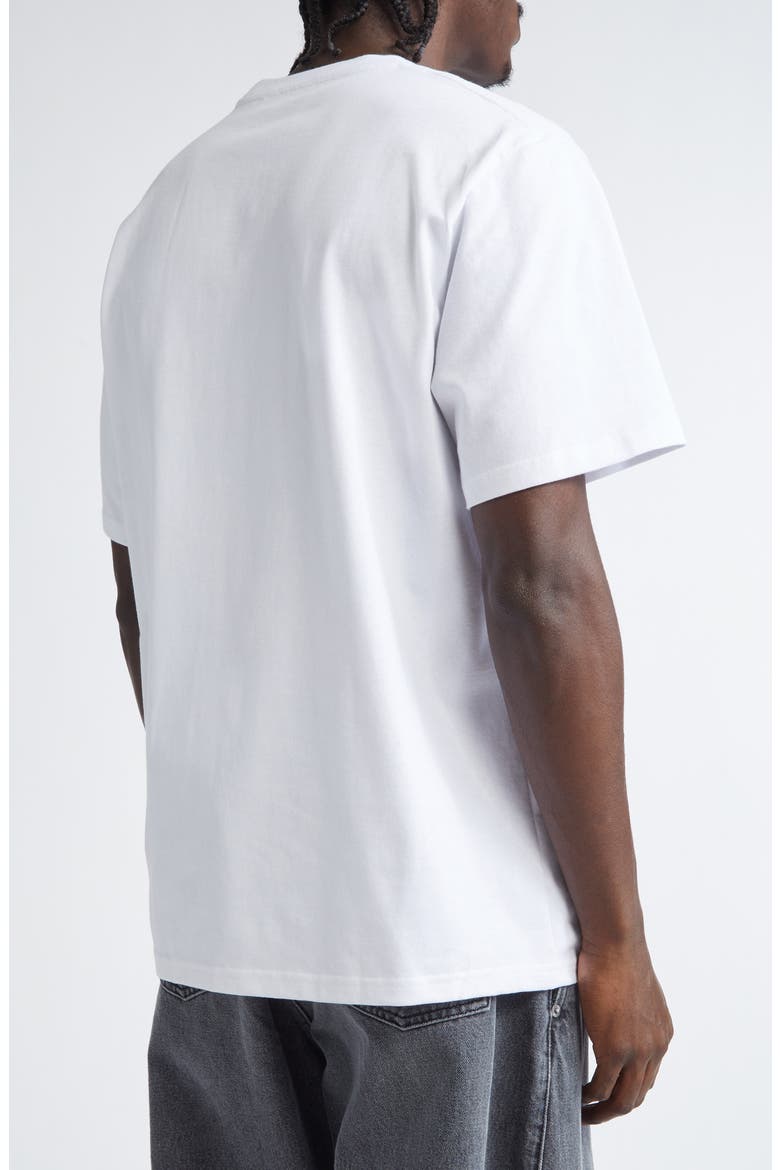 Anchor Logo Embroidered Cotton T-Shirt, Alternate, color, WHITE 001